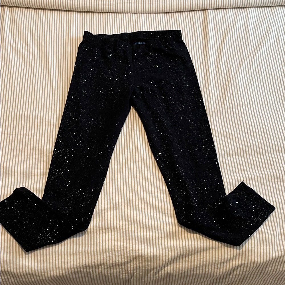 Speckled Black Kids Leggings